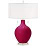 French Burgundy Toby Table Lamp with Dimmer
