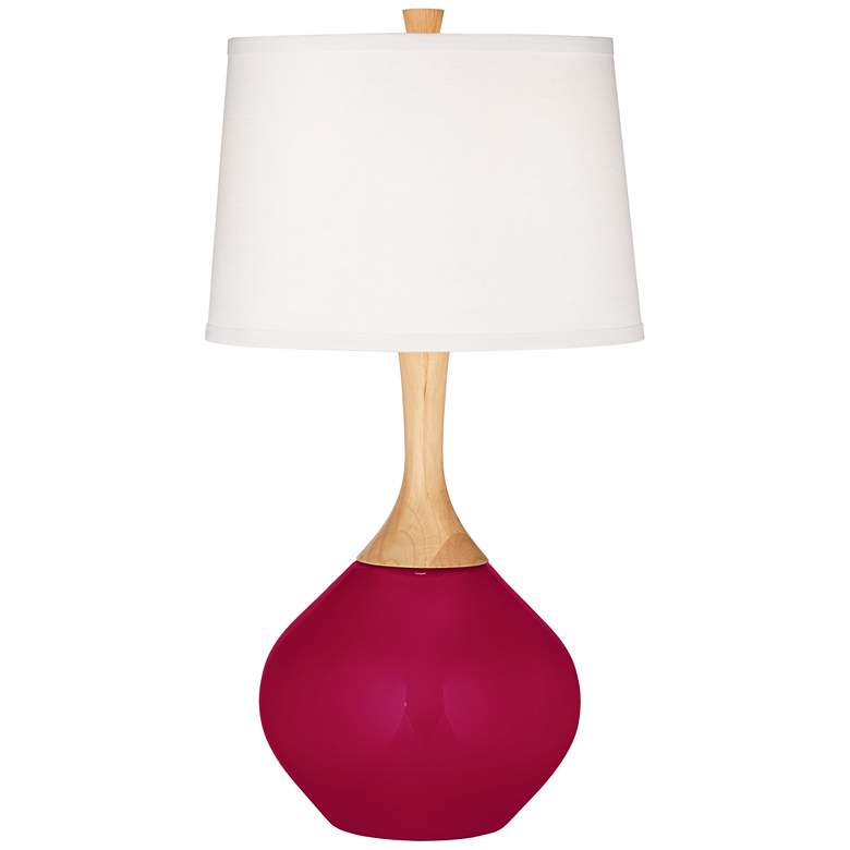 Image 2 French Burgundy Wexler Table Lamp with Dimmer