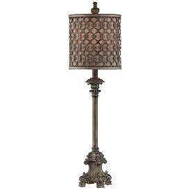 Image2 of French Candlestick 34" High Buffet Table Lamp with USB Cord Dimmer