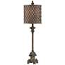 French Candlestick 34" High Buffet Table Lamp with USB Cord Dimmer