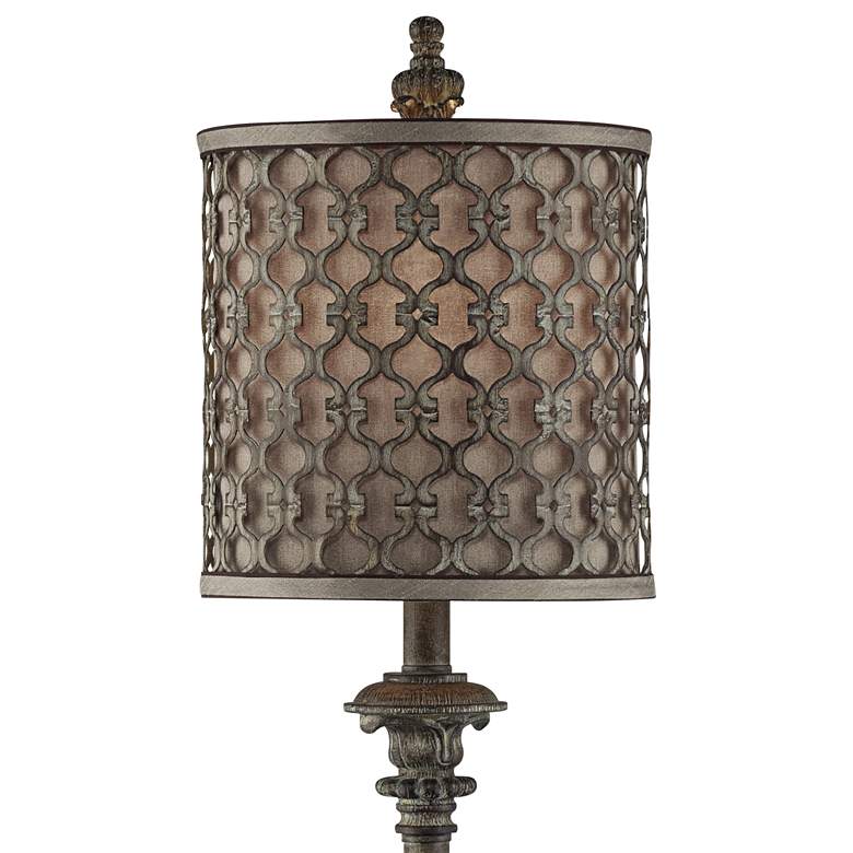 Image 3 French Candlestick 34" High Buffet Table Lamp with USB Cord Dimmer more views