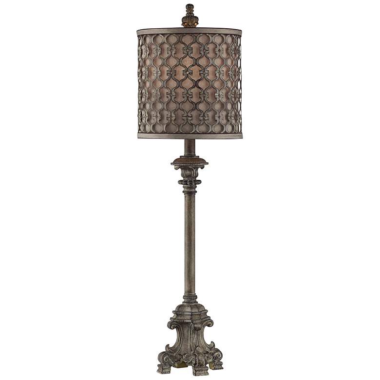 French Candlestick 34 inch High Buffet Table Lamp