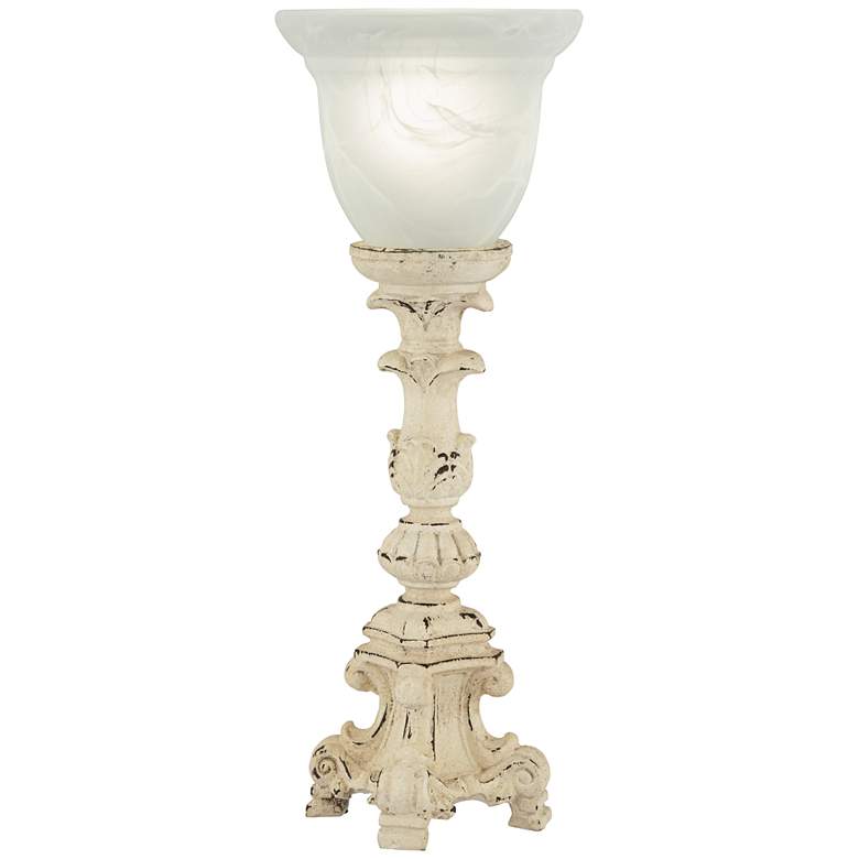 French Console Accent Table Lamp with Alabaster Glass more views