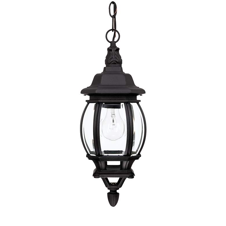 Image 1 French Country 16 1/2" High Black Outdoor Hanging Light