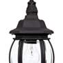 French Country 16 1/2" High Black Outdoor Hanging Light