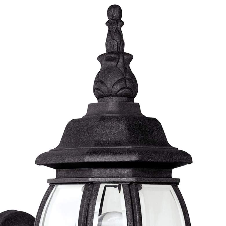 Image 3 French Country 19 inch High Black Outdoor Lantern Wall Light more views