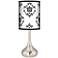 French Crest Giclee Droplet Table Lamp