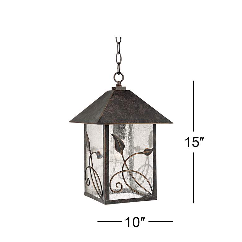 French Garden 15&quot; High Bronze Outdoor Hanging Light more views
