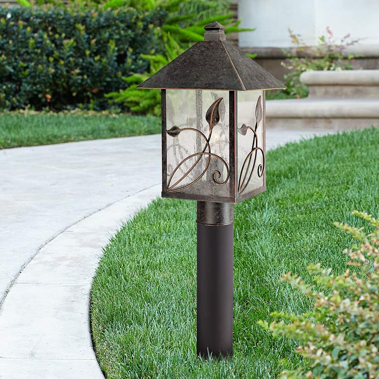 Image 1 French Garden 29" High Bronze Path Light w/ Low Voltage Bulb