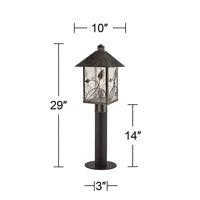 Image 5 French Garden 29 inch High Bronze Path Light w/ Low Voltage Bulb more views