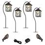 French Garden Bronze 8-Piece LED Path and Spot Light Set