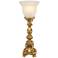 French Gold Finish Alabaster Glass Traditional Uplight Console Lamp
