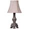 French Mini Light Gray Accent Table Lamp