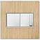 French Oak 2-Gang Real Metal Wall Plate w/ Switch and Dimmer