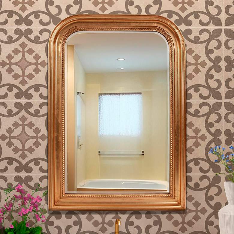 Image 1 French Philippe Gold Leaf 30" x 42" Vanity Wall Mirror