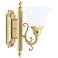 French Regency 1-Light Polished Brass Arm Wall Sconce