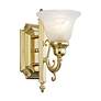 5_French Regency 1-Light Polished Brass Arm Wall Sconce more views