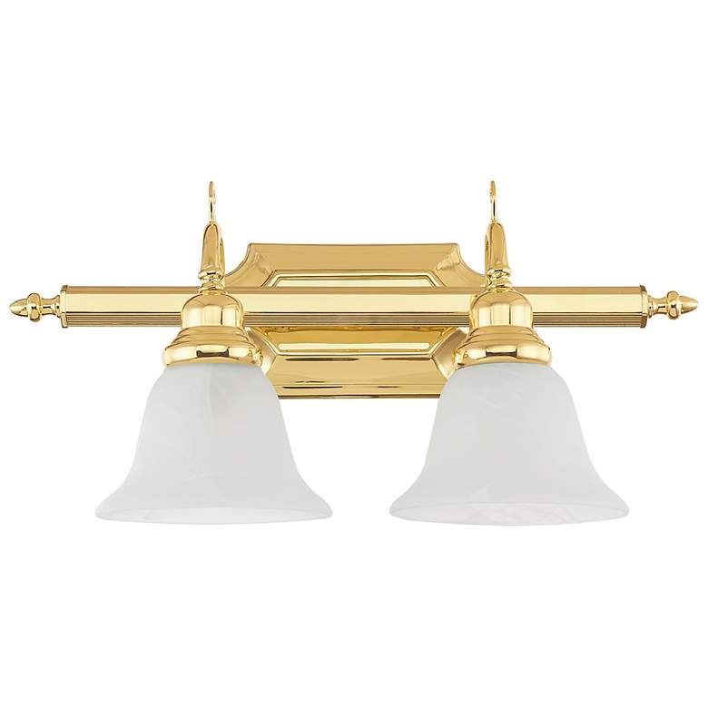 Image 3 French Regency 2 Light Polished Brass Bath Vanity more views