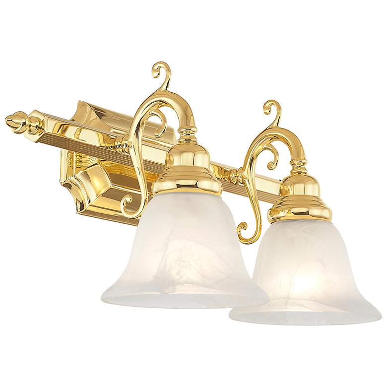 Image 4 French Regency 2 Light Polished Brass Bath Vanity more views