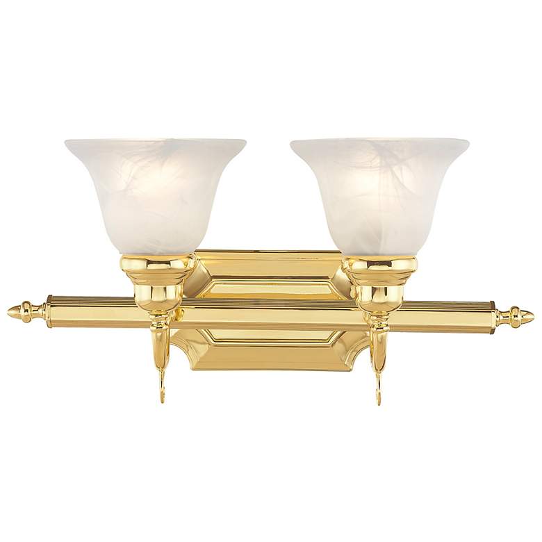 Image 5 French Regency 2 Light Polished Brass Bath Vanity more views