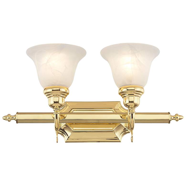 Image 6 French Regency 2 Light Polished Brass Bath Vanity more views