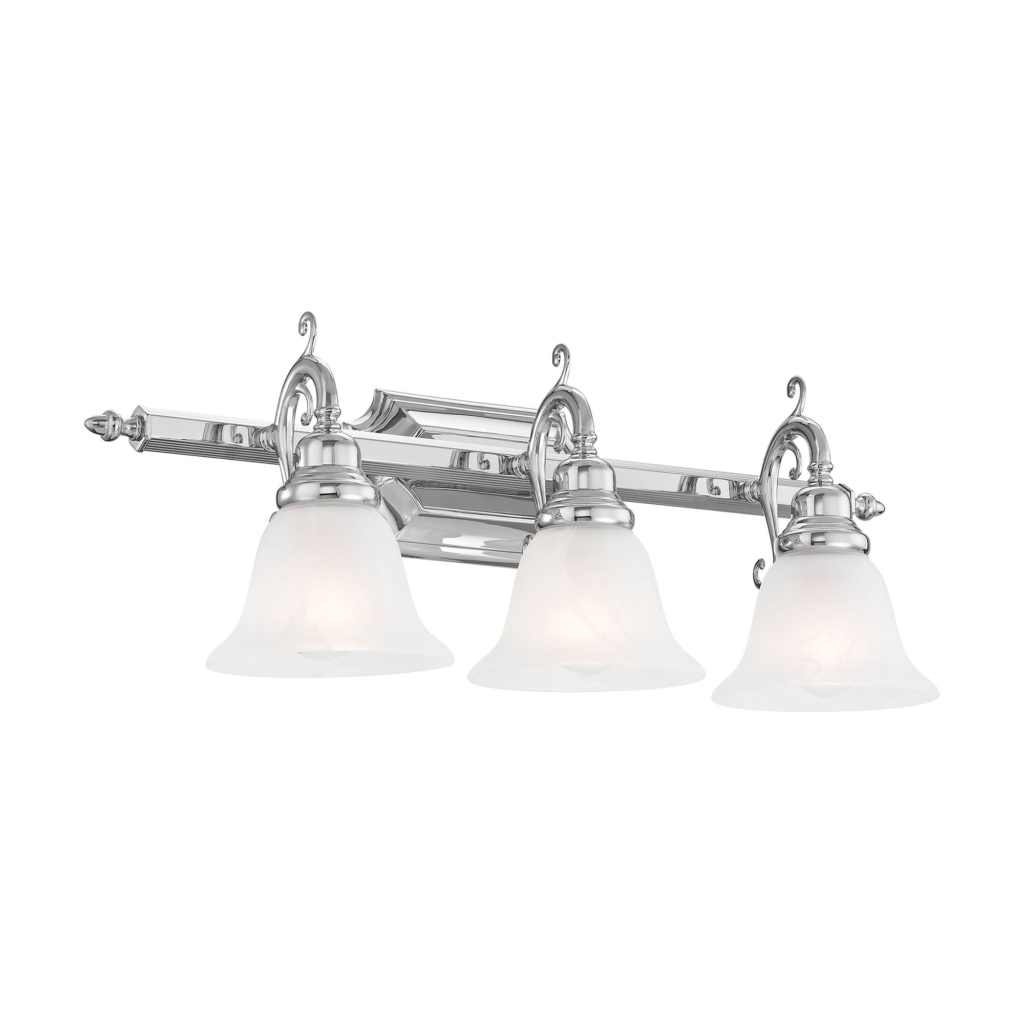 Image 4 French Regency 25" Wide Polished Chrome 3-Light Bath Light more views