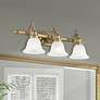 Thumbnail1 of French Regency 3-Light 9.25-in Antique Brass Bell Vanity Light