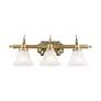 Thumbnail4 of French Regency 3-Light 9.25-in Antique Brass Bell Vanity Light more views