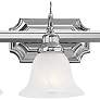 French Regency 3-Light 9.25-in Chrome Bell Vanity Light