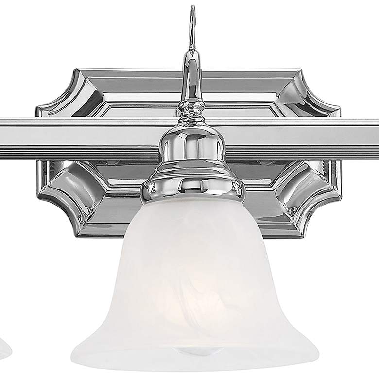 Image 3 French Regency 3-Light 9.25-in Chrome Bell Vanity Light more views