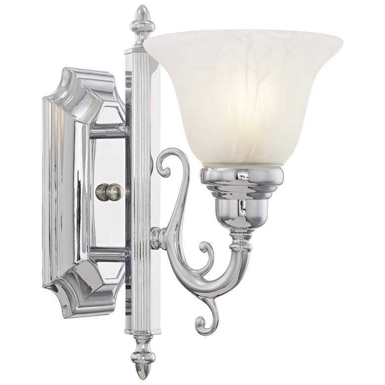 Image 1 French Regency 6-in W 1-Light Chrome Arm Wall Sconce