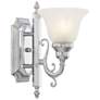 French Regency 6-in W 1-Light Chrome Arm Wall Sconce