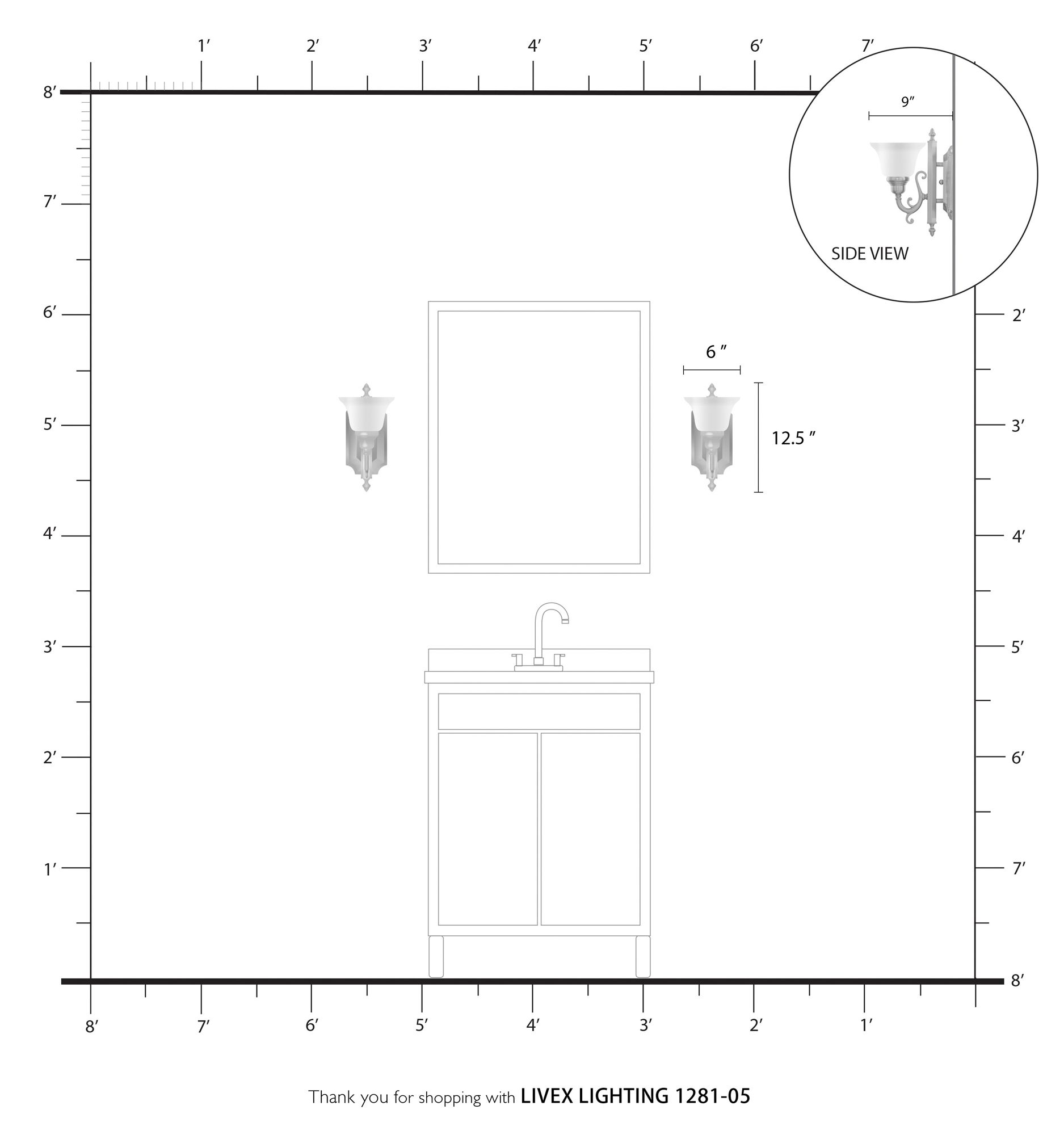 French Regency 6-in W 1-Light Chrome Arm Wall Sconce