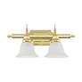 3_French Regency 9 1/4"H Polished Brass 2-Light Wall Sconce more views