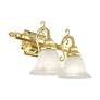 4_French Regency 9 1/4"H Polished Brass 2-Light Wall Sconce more views