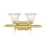5_French Regency 9 1/4"H Polished Brass 2-Light Wall Sconce more views