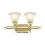 6_French Regency 9 1/4"H Polished Brass 2-Light Wall Sconce more views