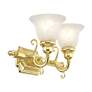 7_French Regency 9 1/4"H Polished Brass 2-Light Wall Sconce more views