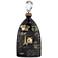 French Script 18 3/4" High Decorative Black Ceramic Bottle