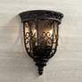French Scroll 14 1/4" High Rubbed Bronze Wall Sconce