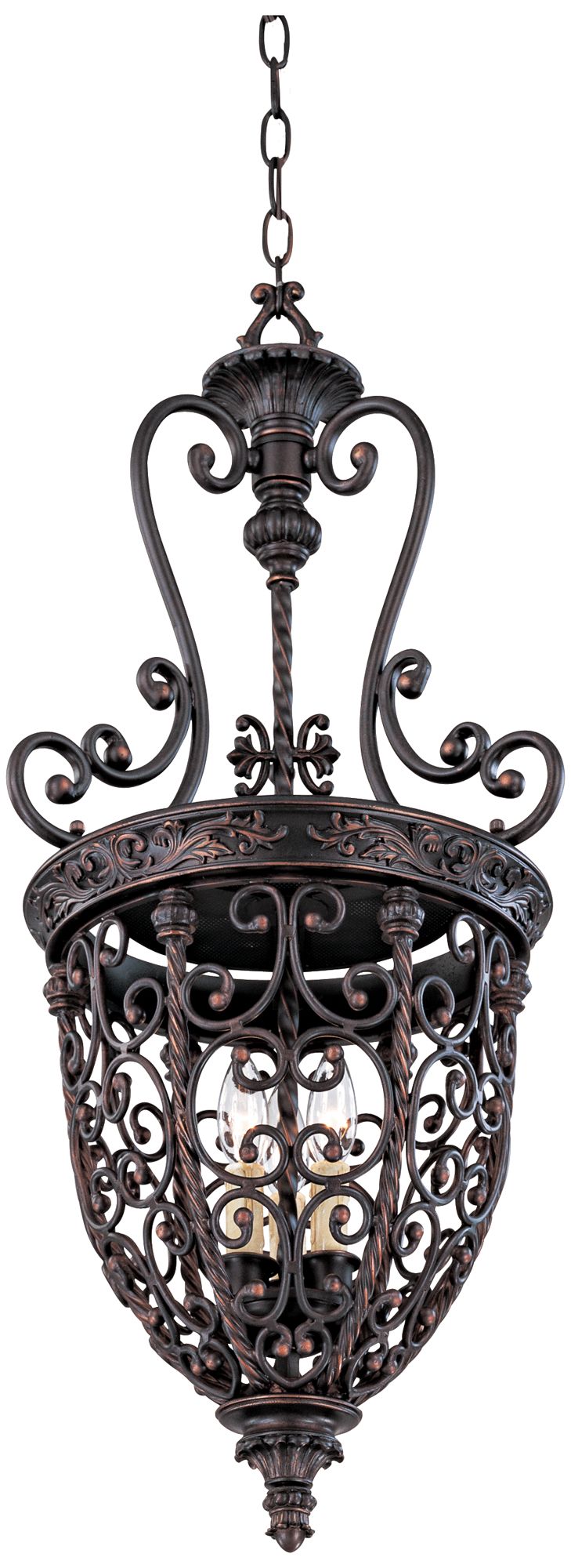 french scroll foyer chandelier