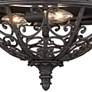 French Scroll 16 1/2" Rubbed Bronze Finish Traditional Ceiling Light