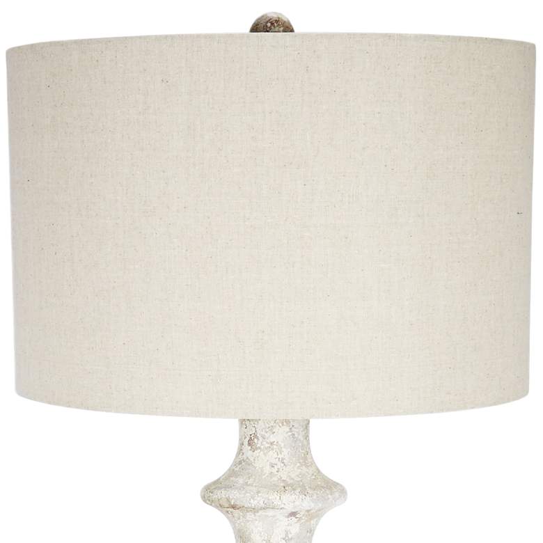 Image 2 French White and Gold Trim Spindle Table Lamp more views