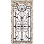 French Windows 51" High Wood and Metal Wall Art