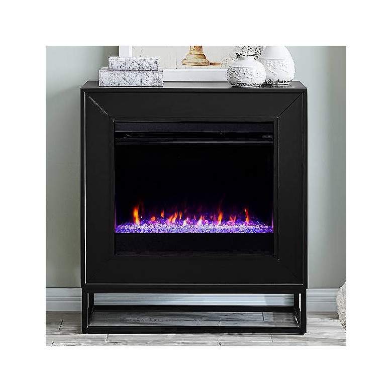 Image 1 Frescan 33" Wide Black Color Changing LED Electric Fireplace