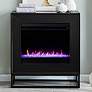 Frescan 33" Wide Black Color Changing LED Electric Fireplace