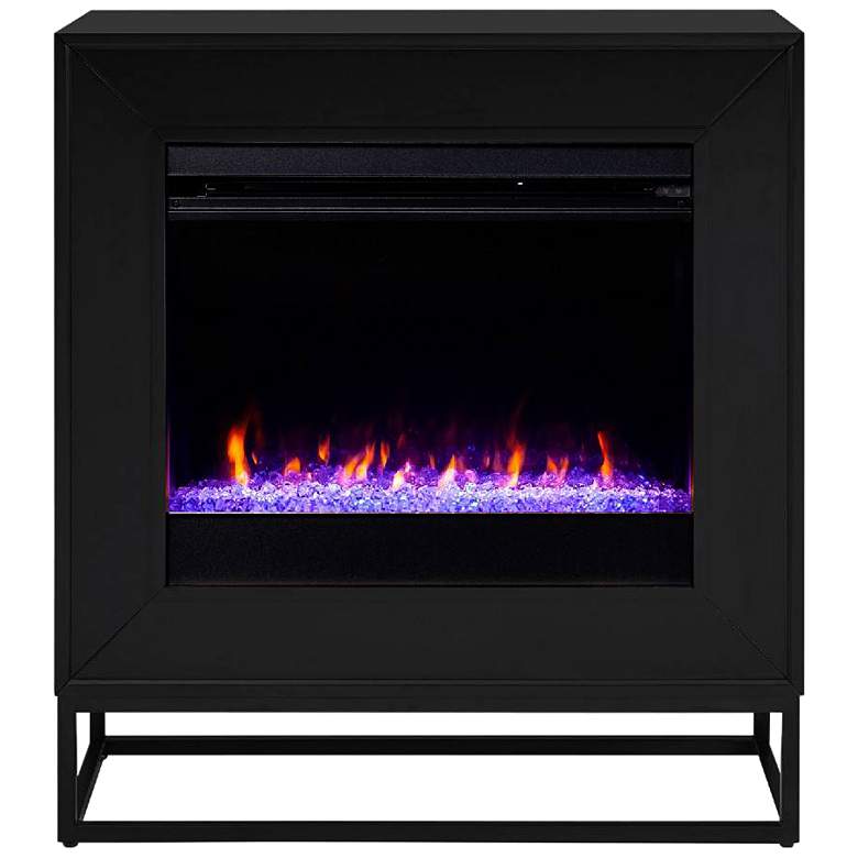 Image 6 Frescan 33" Wide Black Color Changing LED Electric Fireplace more views