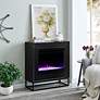 Frescan 33" Wide Black Color Changing LED Electric Fireplace