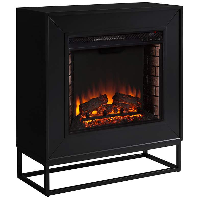 Image 2 Frescan 33" Wide Black LED Electric Fireplace