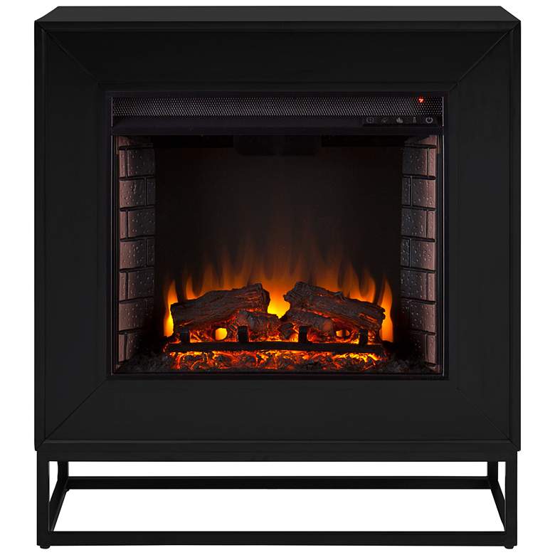 Image 4 Frescan 33" Wide Black LED Electric Fireplace more views